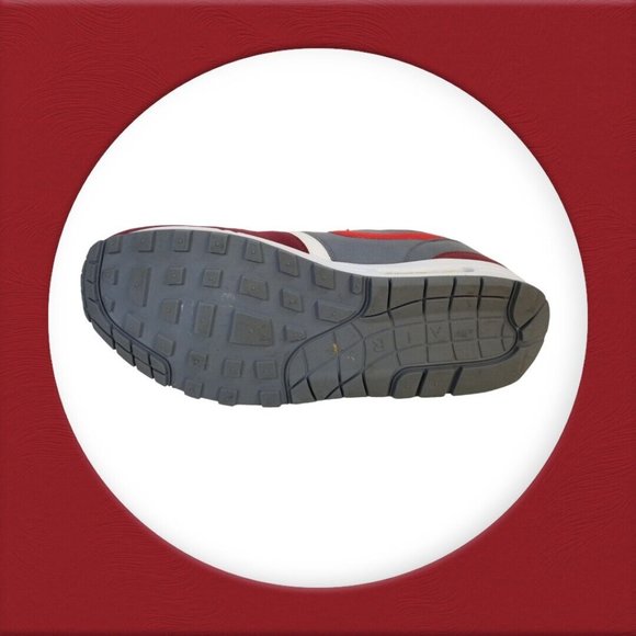 RETRO NIKE AIR MAX 1 ANNIVERSARY RED SZ 13 WHITE GRAY OG 2017 2018 AH8145-100 - Picture 14 of 15